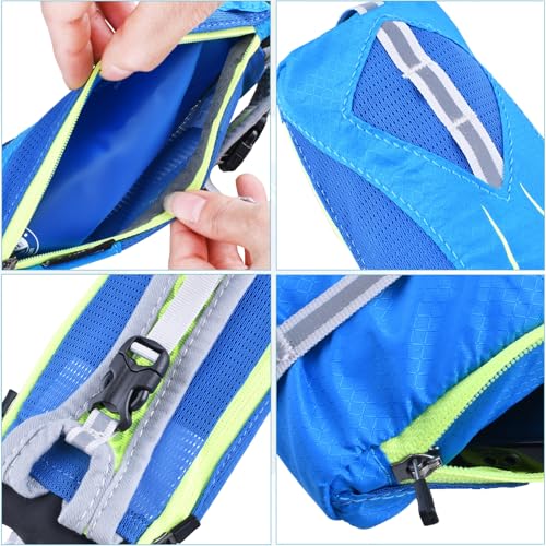 Azarxis TPU Soft Flask Collapsible Water Bottles BPA-Free 250ml 350ml 500ml for Hydration Vest Pack Running Hiking Cycling Climbing - color: A - Blue 500ml Handheld Bottle