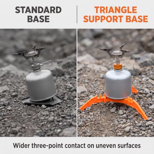 Orange Fuel Can Stabilizer for Camping Stoves,Mini Foldable Outdoor Camping Hiking Cooking Gas Tank Stove Stand,Stoves and Grills，Foldable Cartridge Canister Tripod Bracket for Hiking Camping Outdoor