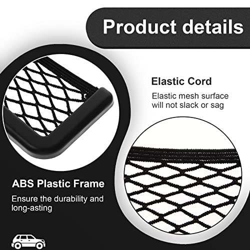 Frienda 4 Pcs Bungee Net Pocket Framed Mesh Car Boat RV,6.7 X 3.15 Inch - size: 6.7 x 3.15 Inch
