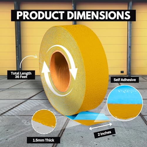 DuraMark RPT-750 Reflective Pavement Marking Tape, Yellow, 2 in x 36 ft - color: Yellow, size: 2 Inch x 36 Ft