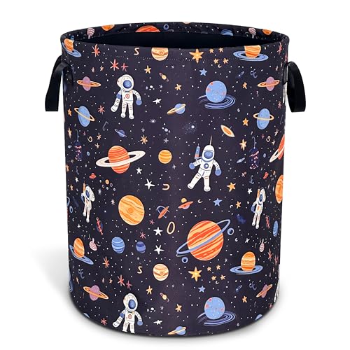 Astronaut Planet Universe Laundry Basket Foldable Oxford Cloth 18.9x16.5 In - color: Astronaut