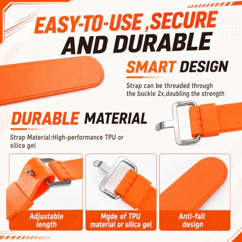 Sliner Orange 5 Pcs Utility Strap Adjustable Rubber Strap - color: Orange