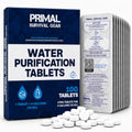Water Purification Tablets- Water Purifier Tablets for Emergency Water - Hiking, Camping, Survival, Emergency – Drinking Water Filtration System Survival Tabs - Purificador De Agua - 100 Tablets - 4G - size: 15 Liters