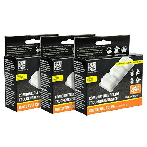 Esbit 1300-Degree Smokeless Solid 14g Fuel Tablets for Backpacking, Camping, and Emergency Prep - style: 36 Pieces