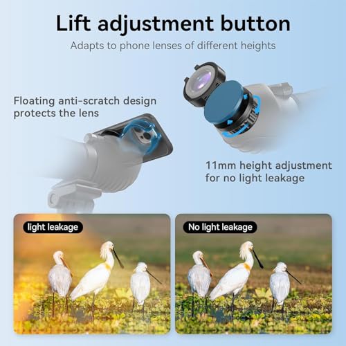 APEXEL Magnetic Telescope Phone Adapter, 45-55mm Aluminum Foldable Photo Adapter Fits All Smartphone, Universal Phone Mount for Binocular, Monocular, Microscope, Spotting Scope