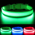 YFbrite Light up Dog Collar, USB Rechargeable LED Puppy Collar Super Bright Adjustable Glowing Dog Lights for Night Walking (Design 2-Green, Small) - color: Version 2.0-- Green, size: Small