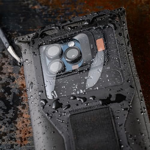 Rite in the Rain Weatherproof Monsoon Rough Water Storage Bag & Pouch, Phone Campatible, 8” x 4”, Black TPU (No. P784)