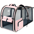 Large Cat Backpack Carrier Expandable Foldable Pet Carrier Backpack for Small Dogs Puppy Medium Cats Fit Up to 18 Lbs for Travel, Hiking,Pink - color: Pink