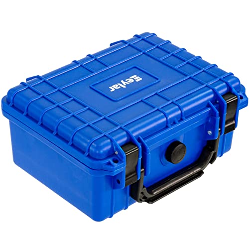 Eylar Protective Camera Hard Case Water & Shock Proof w/Foam, TSA Standards 9.12 inch 7.56 inch 4.37 inch (Blue) - color: Blue