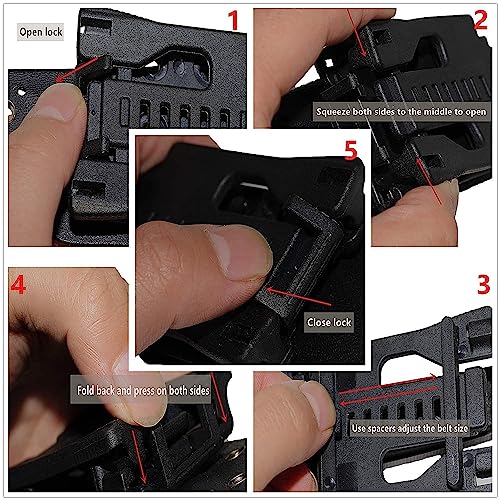OLX-004 Tactical Survival Knife with Kydex Sheath, Outdoor Fixed Blade with Belt Clip, 420HC Steel Blade Camping Knife with G10 Handle