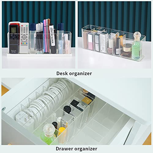 Charger Cable Cord Storage Organizer Box - Easy Storage Without Cable Ties | Stackable,with Lid,Dust-Proof,Space Saving,6 Standard Space and 1 Larger Space,for Home Office Desk Accessories Supplies