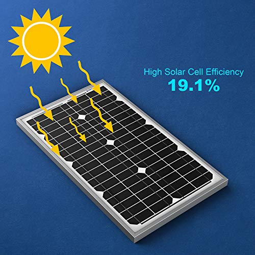 ACOPOWER Mono Solar Panel for 12 Volt Battery Charging, Off Grid, 30W | 30W small solar panel for 12V battery charging, ideal for RV, boat, marine and off-grid applications - size: 30 Watt