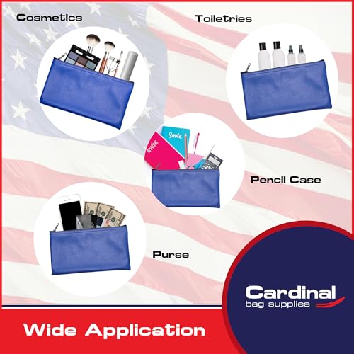 Multi-Purpose Zipper Bag, Royal Blue, 11 x 6 Inch | Reusable, Travel Pouch, Lightweight, Makeup Organizer - color: Royal Blue