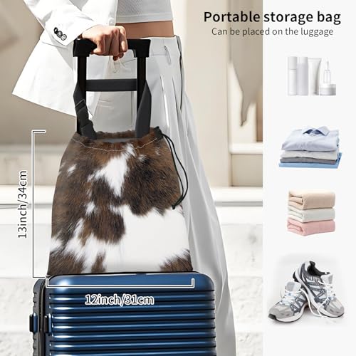 Car Trash Bag Large Hanging Can for Back of Seat, Cute Waterproof Car Garbage Bag for Vehicle, Travelling, Outdoor Cute Cowhide Print - color: Cute Cowhide Print