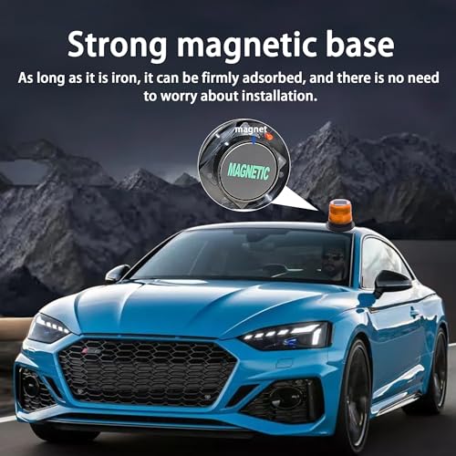 Solar Strobe Warning Light,Traffic Light Solar Powered Magnetic Lamp Waterproof Strong Magnetic Base, LED Flash Lights for Construction,Traffic,Factory,Safety Sign (Yellow) - color: Yellow