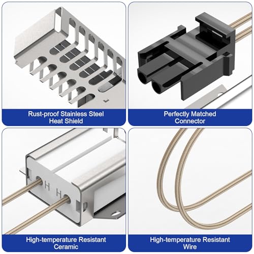 WB13X25261 WB13K10020 Oven ignitor for GE Gas Range, Glow Bar Replacement Igniter, Replaces 4338051, AP5986241, PS11725182, EAP11725182, Fits GE Profile & Adora Gas Ranges, JGBP88SEK4SS, JGB760SEF1SS