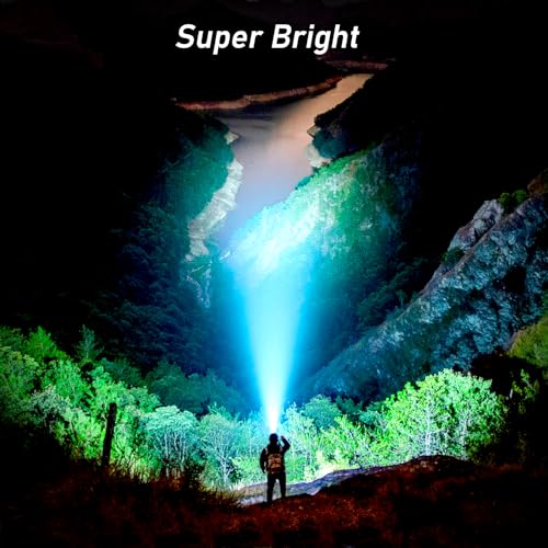 Blukar LED Headlamp Rechargeable, 2000L Super Bright Headlight Flashlight - color: Black