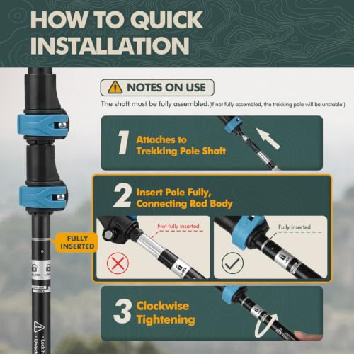 GPTCAMP Collapsible Hiking Trekking Poles with Cork EVA Grips - color: -Blue