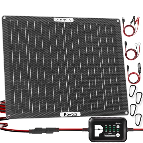 POWOXI MPPT 50W 12V Solar Car Battery Trickle Charger & Maintainer ETFE - size: 50W-MPPT Pro