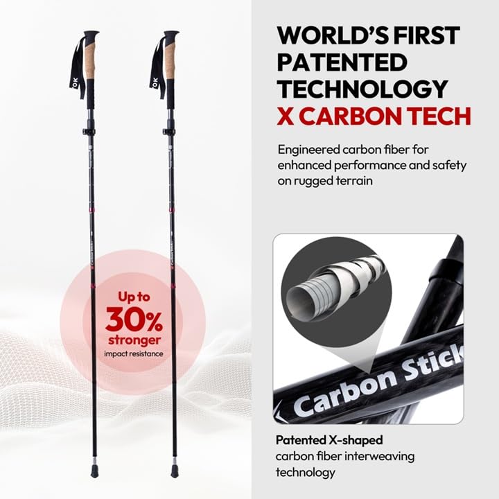 MX-2 PRO | X Carbon Tech Carbon Fiber Trekking Poles