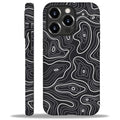 SmaMZ for iPhone 16 Pro Max Case, T2 Topographic Map Shockproof Rugged Cover Dual Layer Soft TPU Hard PC Bumper Case Design for iPhone 16 Pro Max - color: Topographic Map