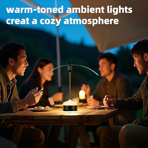 2 Pack Fly Fans for Tables Rechargeable, Indoor or Outdoor Use, Ideal for Camping, Party, Restaurant, Kitchen, and BBQ,with Tabletop and Hanging Hook Option.