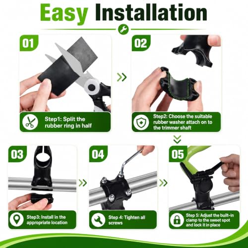 Upgraded Weed Eater Handle, Ergonomic Green String Trimmer Handle | Lawn Trimmer Handle Grip, String Trimmer Attachments for Lawn Care Easy Yard Trimming and Landscaping - color: Green