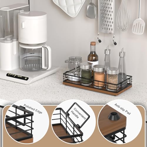 Toilet Paper Basket, 13" Bathroom Toilet Tank Basket with Handles Walnut | Bathroom Basket, Back of Toilet Basket, Toilet Tank Tray, Toilet Organizer for Toilet Paper Storage, Toiletries & Essentials - color: Walnut