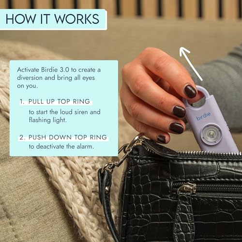 She’s Birdie 3.0 New Version – The Original Personal Safety Alarm for Women by Women–Loud Siren, Flash Light and Rechargeable Battery in a Variety of Colors (Coral Orange) - color: Coral Orange