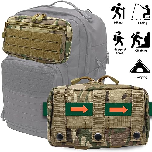 Tactical Molle Pouch, Multi-Purpose EDC Admin Pouch Utility Gadget Gear Backpack Military Waist Bag for Outdoor, Hunting, Traveling, Hiking - color: CP