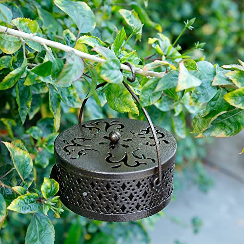 MyLifeUNIT Mosquito Coil Holder, Retro Portable Mosquito Incense Burner for Home and Camping (Bronze) - color: Bronze
