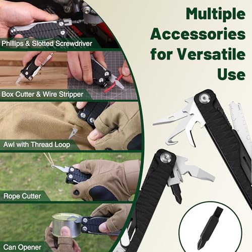 MOSSY OAK 17-in-1 Multitool Pliers, CNC-Machined Steel, G10 Handle - style: 17-in-1 with CNC Pliers & G10 Handle