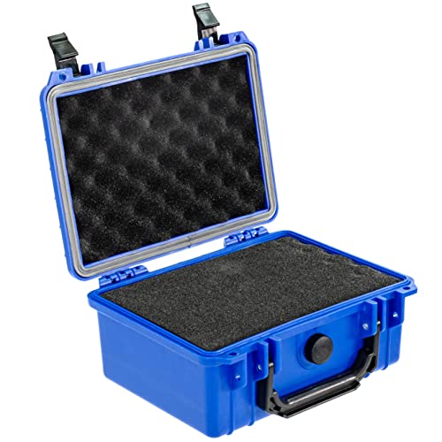 Eylar Protective Camera Hard Case Water & Shock Proof w/Foam, TSA Standards 9.12 inch 7.56 inch 4.37 inch (Blue) - color: Blue
