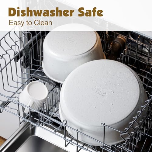 SENSARTE 24 Piece Nonstick Detachable Handle Pots and Pans Set White | Removable Handle Cookware Set, Induction Cookware Set with Removable Handle, Healthy Non Stick for RV, Dishwasher ＆ Oven Safe - color: White, size: 24 Piece