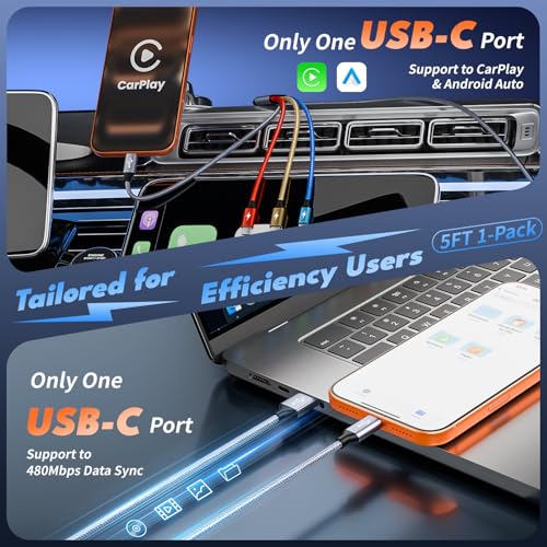4 in 1 Multi Charging Cable, 1 Pack 5FT Charging Cords for Multiple Devices | USB Cable Phone Charger with 3*USB C, IP, Nylon Braided, Cruise Essentials 2026, Travel Car Accessories - color: Blue_Gold_Grey_Red, size: 1Pack5FT