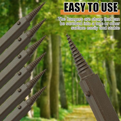 Sadnyy 3/6/8 Pcs Tree Stand Bow Hanger 23 Inch Hunting Accessories for Archery Tree Stand Hunting Bow Holder Multi Purpose for Outdoors Sports - color: Olive Green