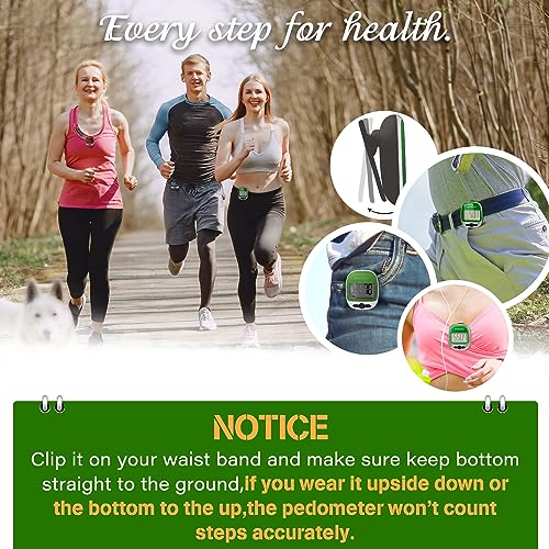 PINGKO Outdoor Multi-Function Portable Sport Pedometer Step/Distance/Calories/Counter - color: Green