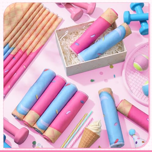 FuWeave 24 Pcs Ice Cream Cooling Towels Gifts 30 x 9 Inch - color: Ice Cream, size: 30 x 9 inches
