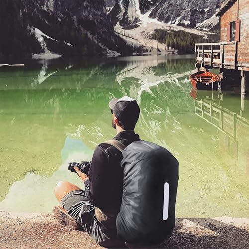 Waterproof Rucksack Cover Backpack Rain Cover 30L-100L for Travel Climbing Hiking (Grey, 70L-80L) - color: Grey, size: 70L-80L