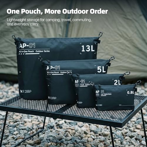 AMBITFUL AP-01 Water-Resistant Organizer Pouch, 17.7''x12.9'' Ultra-Light Travel Storage Bag for Camera Accessories, Cables, Toiletries and Outdoor Gear (XL（13L）) - size: XL（13L）