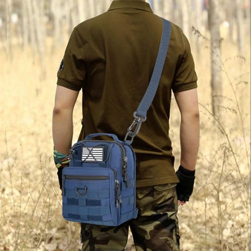 GMAK Tactical Sling Bag for Men, Tactical Camo Shoulder Bag Military Bags - color: Navy Blue