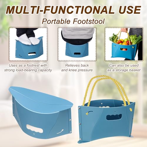 PATIKIL Travel Foot Rest, Portable Airplane Footrest with Handbag Function Lightweight Foldable Foot Stool to Relieve Back & Knee Pain for Long Flight Outdoor Camping, Dark & Pale Green - color: Dark Green, Pale Green