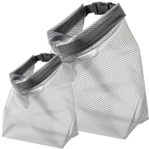 Waterproof Roll Top Dry Storage Bag, 2-Pack Lightweight Foldable Organizer Toiletry Bag, Multi-Purpose Dry Wet Separation Pouch for Travel, Commute, Gym, Swimming, Camping, Cosmetics, Fragile Items
