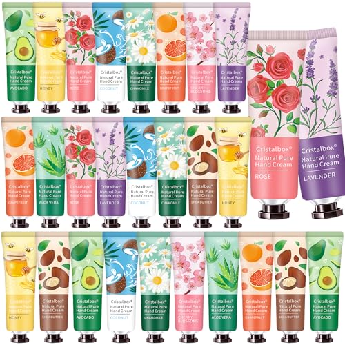 28 Pack Hand Lotion Gifts for Women,Teacher Gifts,Bulk Gifts for Women,Teen Girls,Birthday Gifts Return Gifts,Graduation Gifts,Natural Plant Fragrance Travel Lotion Hand Cream for Dry Cracked Hands