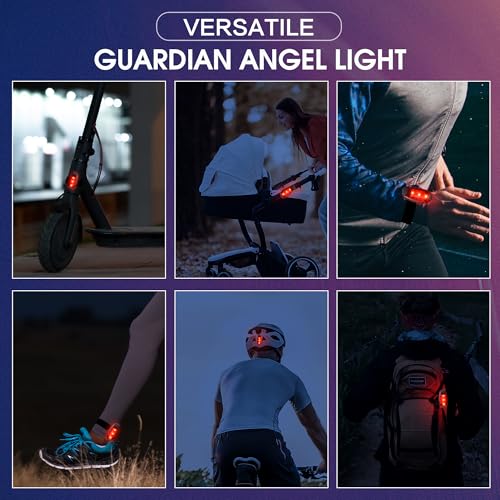 LED Safety Lights(4 Pack).Clip On Strobe&Running Lights.High Visibility Accessories Gear for Your Reflective,Bicycle etc.for Runners, Bike, Walking,Dog Collar, Stroller - color: Red&Blue
