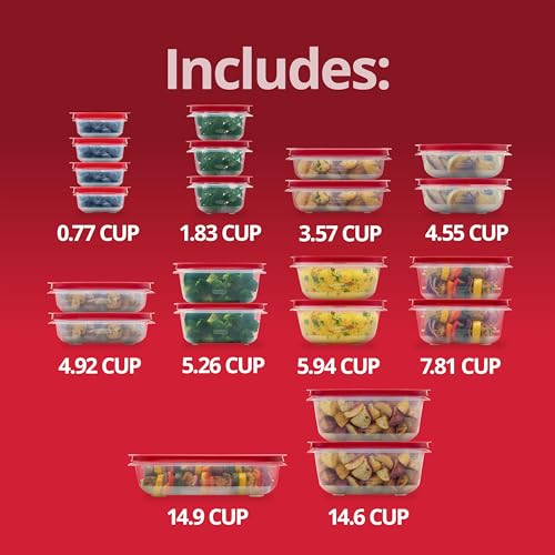 Rubbermaid EasyStore Containers, 44-Piece Set, Food Storage Containers with Lids - size: 44-Piece