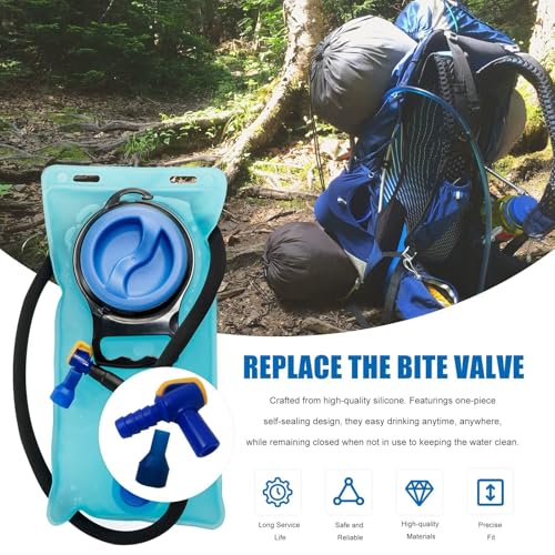 8Pcs Bite Valves Replacement Mouthpieces Set Compatible for Most Backpack Water Reservoir, On/Off Valves Design for Hiking, Biking, Camping, or Any Outdoor Excursion