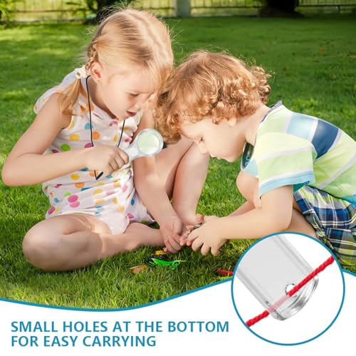 SenseYo 15 PCS Mini Magnifying Glass for Kids 5X 10X Small Clear Kid Magnifier for Seniors Reading Close Work Book Newspaper Study Hobby Nature Exploration Scientific Activities - size: 15