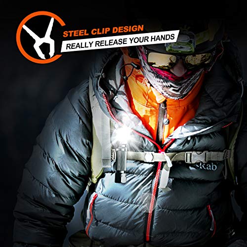 NICRON Flashlight, N7 600 Lumens Tactical Flashlight, 90 Degree Ip65 Waterproof Led Mini Flashlight 4 Modes- Best High Lumens are for Camping, Outdoor, Hiking （Not Including Batteries） Gift - color: N7