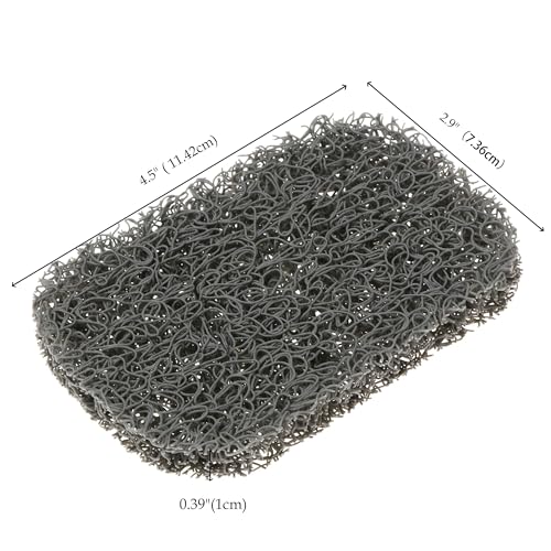 Snowkingdom 4 Pack Gray Soap Saver for Bar Soaps Draining Lift Pad 2.9" x 4.5" PVC Non-BPA Non-Slip Durable - color: Gray
